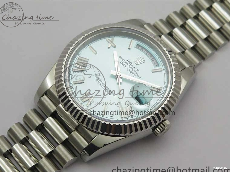 SS Dial 1:1 A2836 Tiffany SS Bracelet Maker Roman Date 40 Bp Blue Edition Day on Best 0412